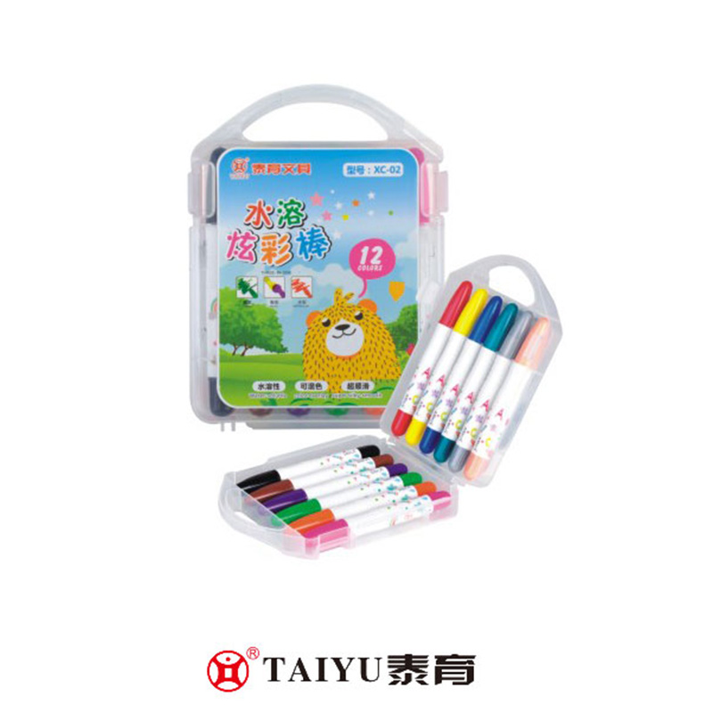 Opiskelijat käyttävät Crayon In Pp Box Vesiliukoinen Glitter Stick Crayon-XC 02