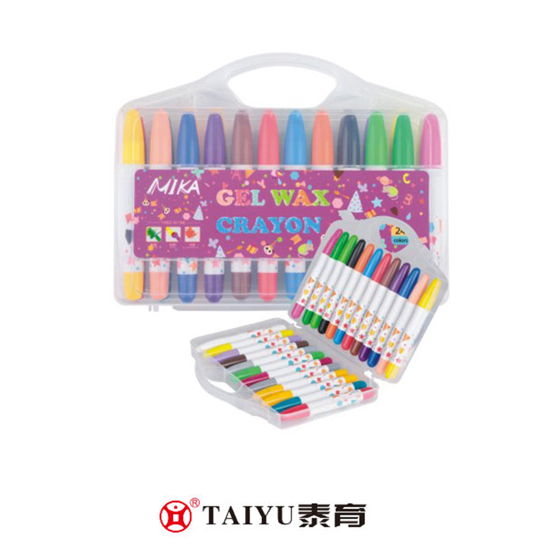 Oppilaat käyttävät Crayon 24 Colors In Pp Box Smooth Painting Crayon-XC 02